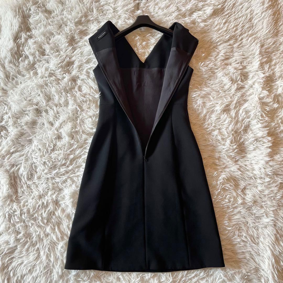 美品✨ ヨーコチャン パール Aライン ワンピース ドレス ブラック 38