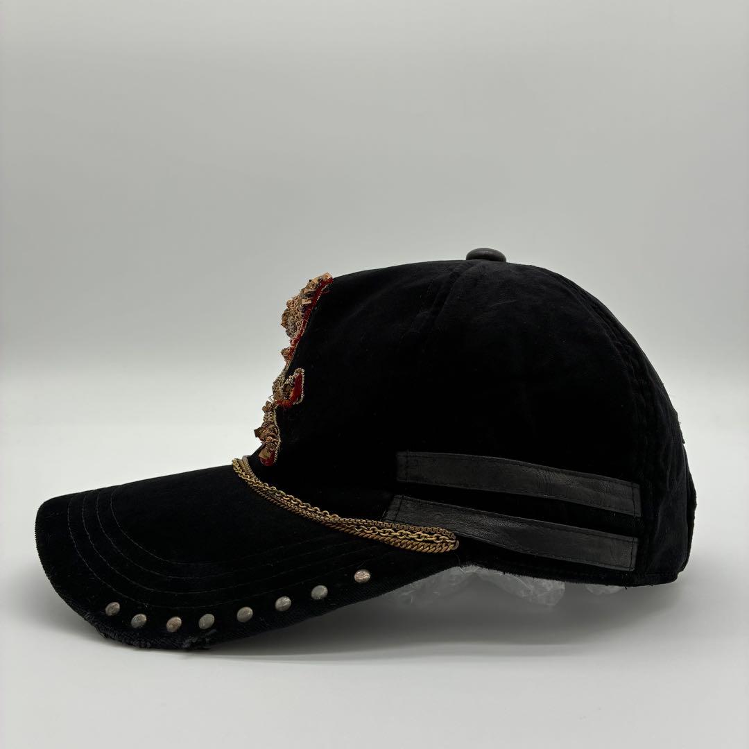 帽子 Special! 00s Roen Velour Skull Chain Cap