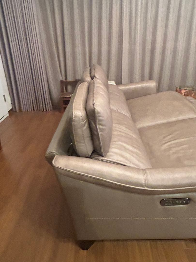 3人掛け電動リクライニングソファ ベージュ