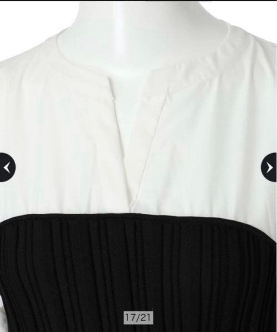 新品⭐︎ジャスグリッティー シャツレイヤードライクニット　ペプラム長袖