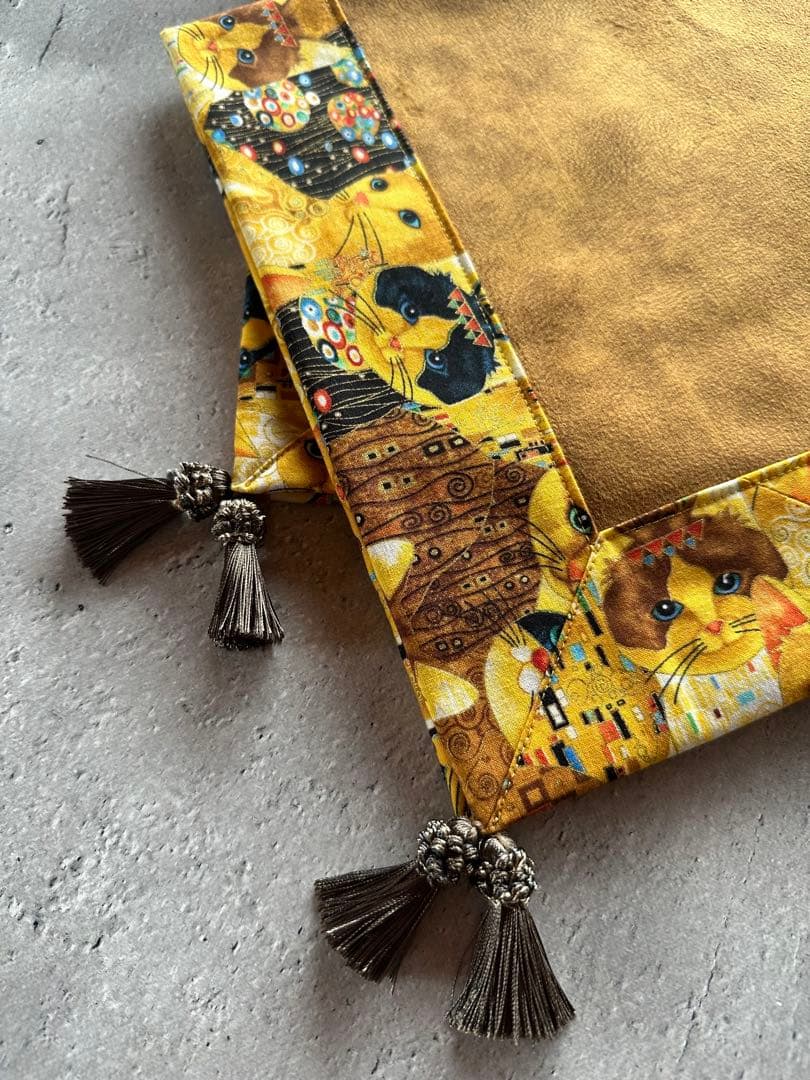 【再販】USAコットン☆エスニックキャットプリント ハンドメイドタロットクロス