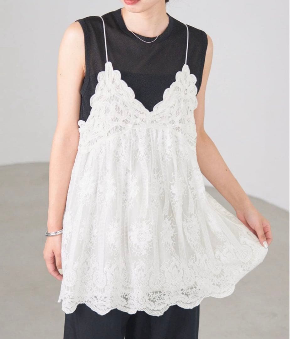 【ポニョ】IENA アンティークチュールバテンキャミ