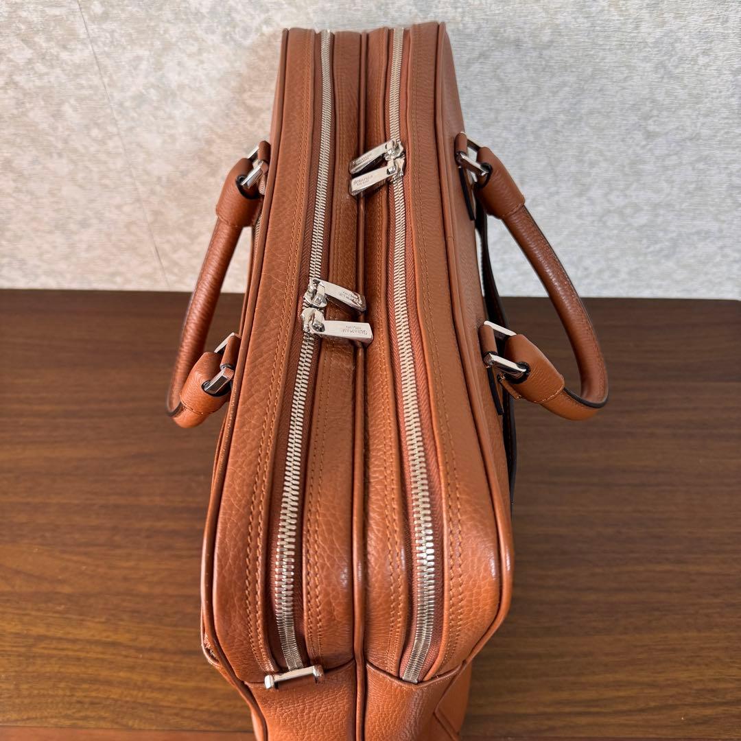 SERAPIAN カシミアレザー製 ラージ ブリーフケース セラピアン ブラウン