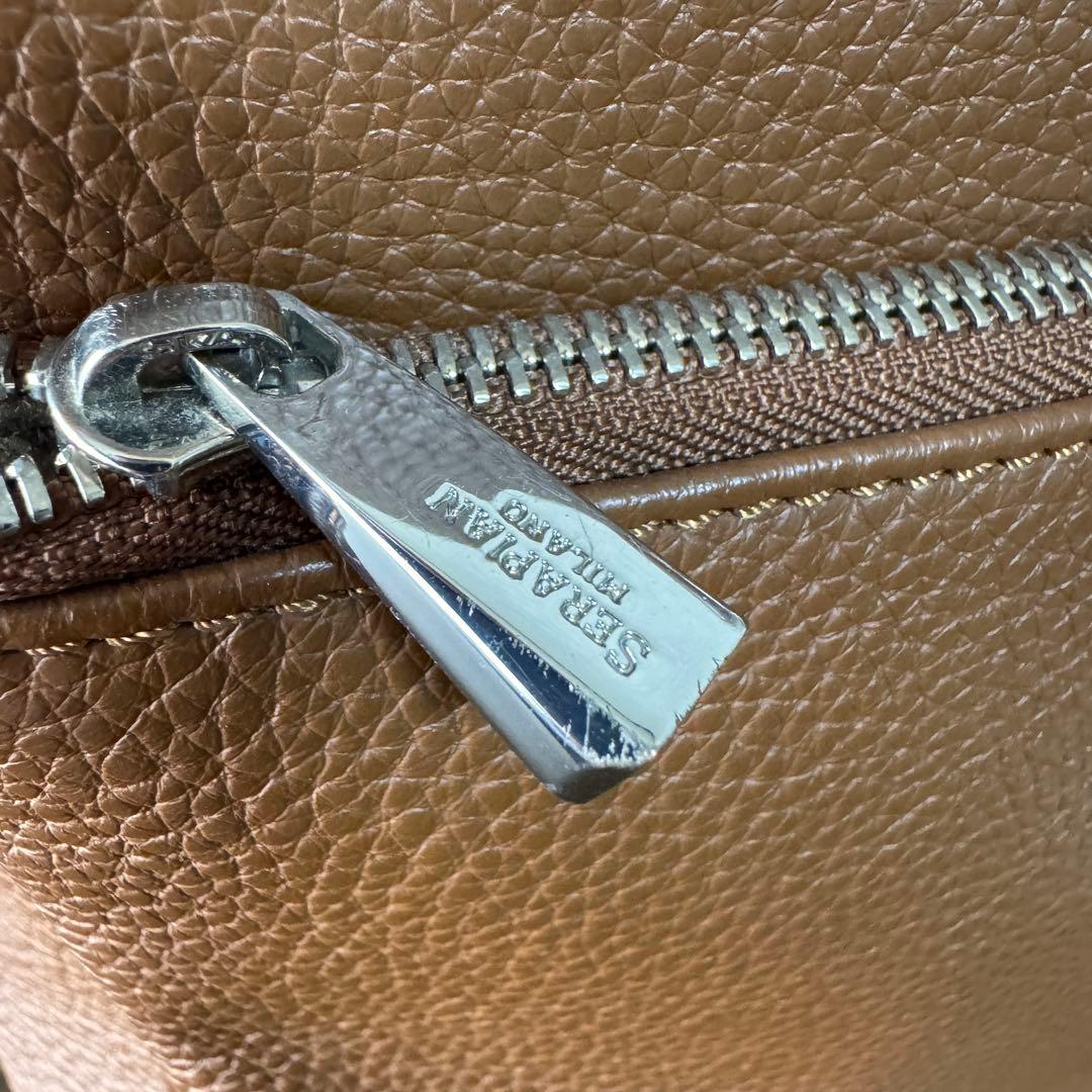 SERAPIAN カシミアレザー製 ラージ ブリーフケース セラピアン ブラウン