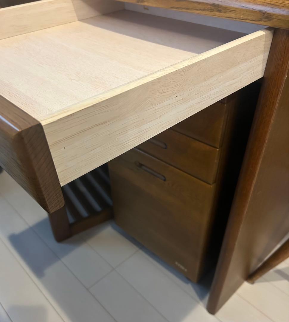 浜本工芸　学習机　本棚付き　袖机　フルセット　USED 皇室御用達　高級