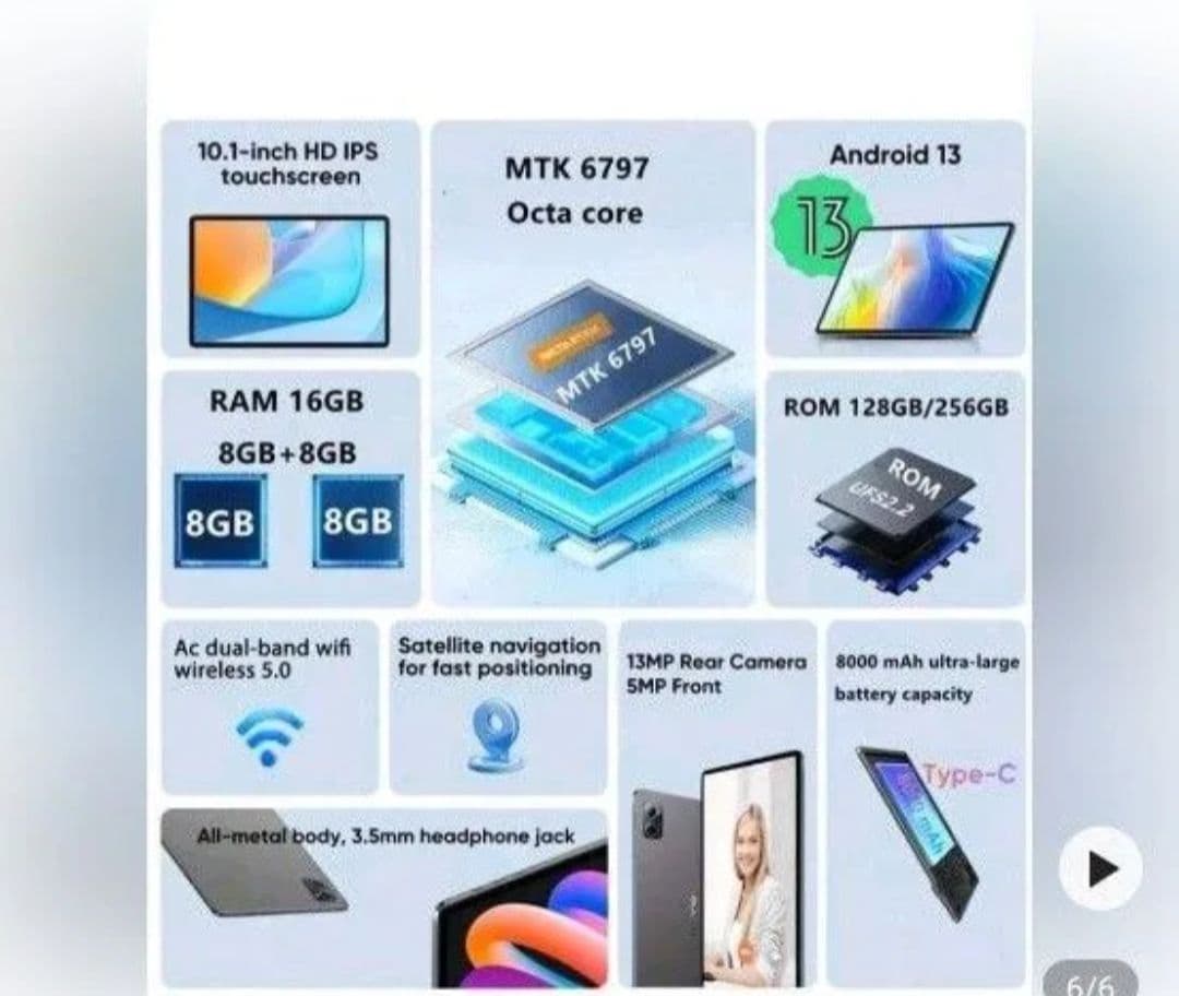 Androidタブレット 10.1インチ TYD-109 Wi-Fiモデル