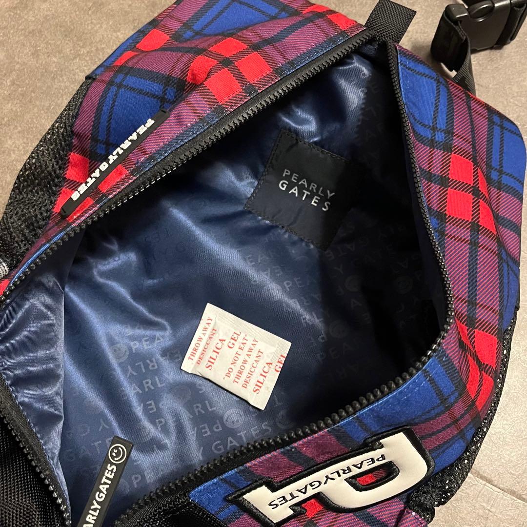 新品 PEARLY GATES パーリーゲイツ シューズケース マルチチェック柄