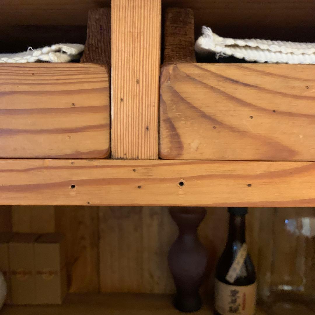 木製ワインラック　カウンター　食器棚