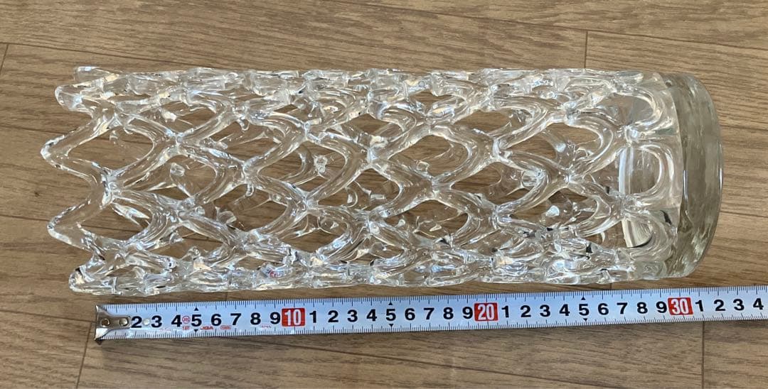 値下げしました❣️クリアガラス　置物　シンプル（高さ29cm）