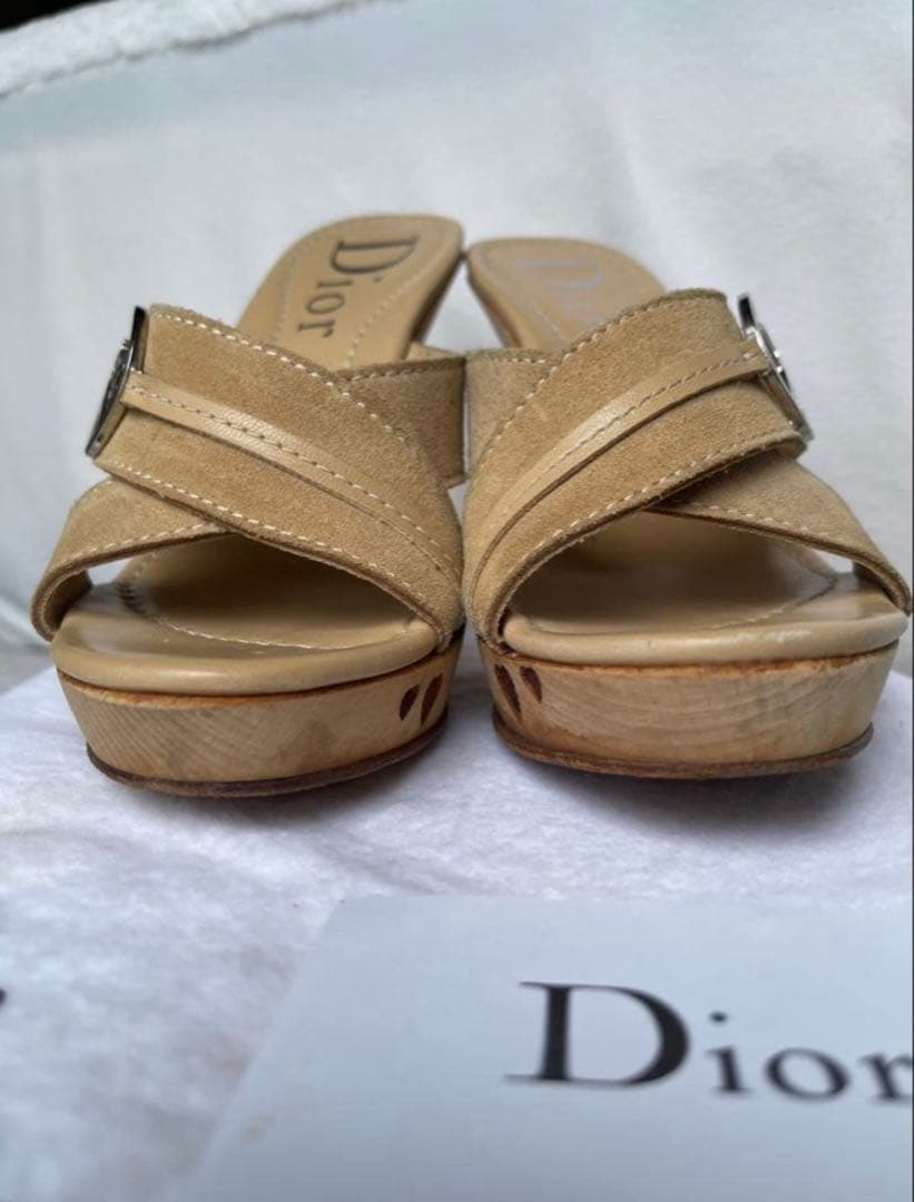 m*い様 Dior ベージュ ハイヒールサンダル 保証カード付き