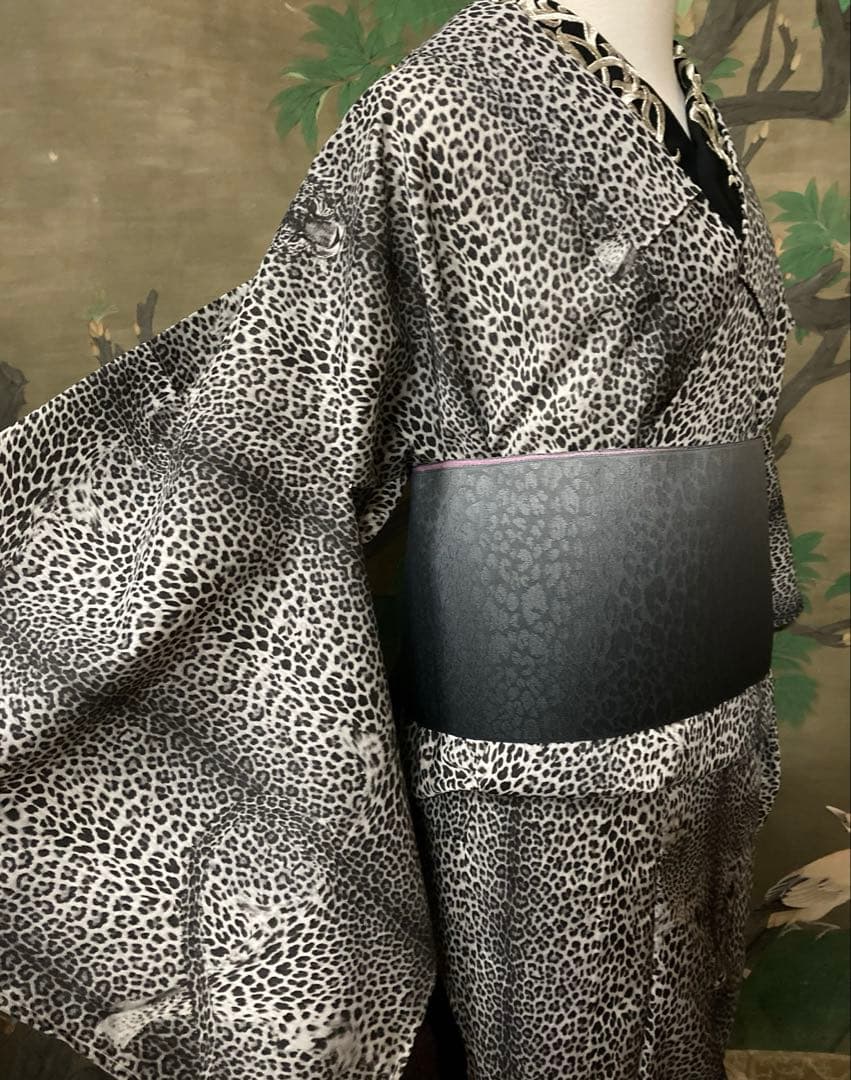 フランスファッションデザイナー　ジャンポール・ゴルチエ　セオα 単浴衣　半幅帯付