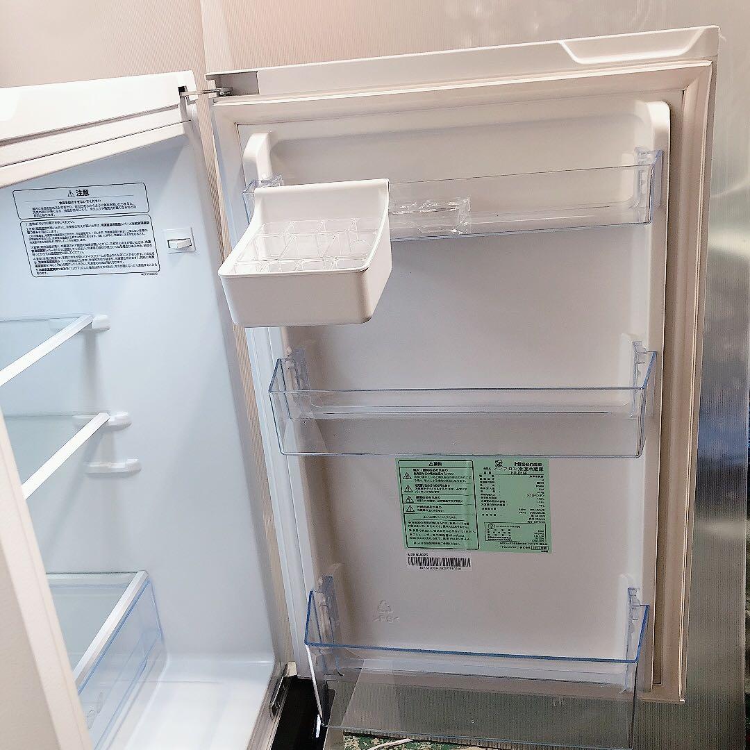 通電OK 2022年製 2ドア 冷蔵庫 ハイセンス ノンフロン冷凍冷蔵庫 中古品