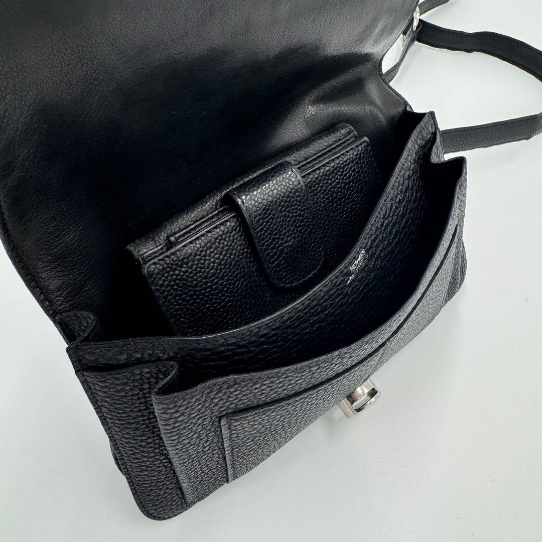 HERMES エルメス ドゴン トゴ レザー ボディバッグ ウエストバッグ 黒