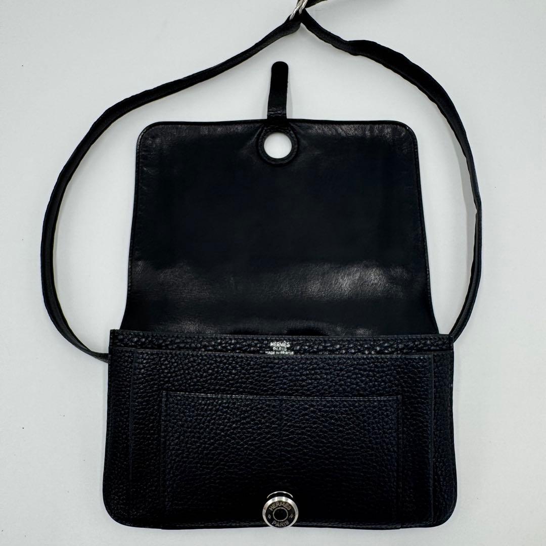 HERMES エルメス ドゴン トゴ レザー ボディバッグ ウエストバッグ 黒