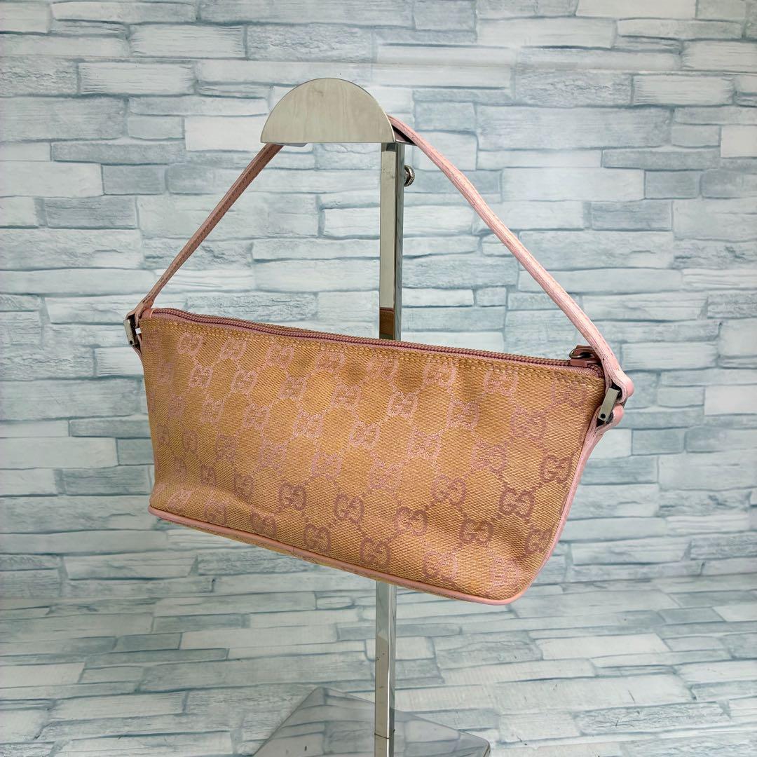 130 GUCCI グッチ　ミニハンドバッグ　キャンバス　ショルダーバッグ　m4