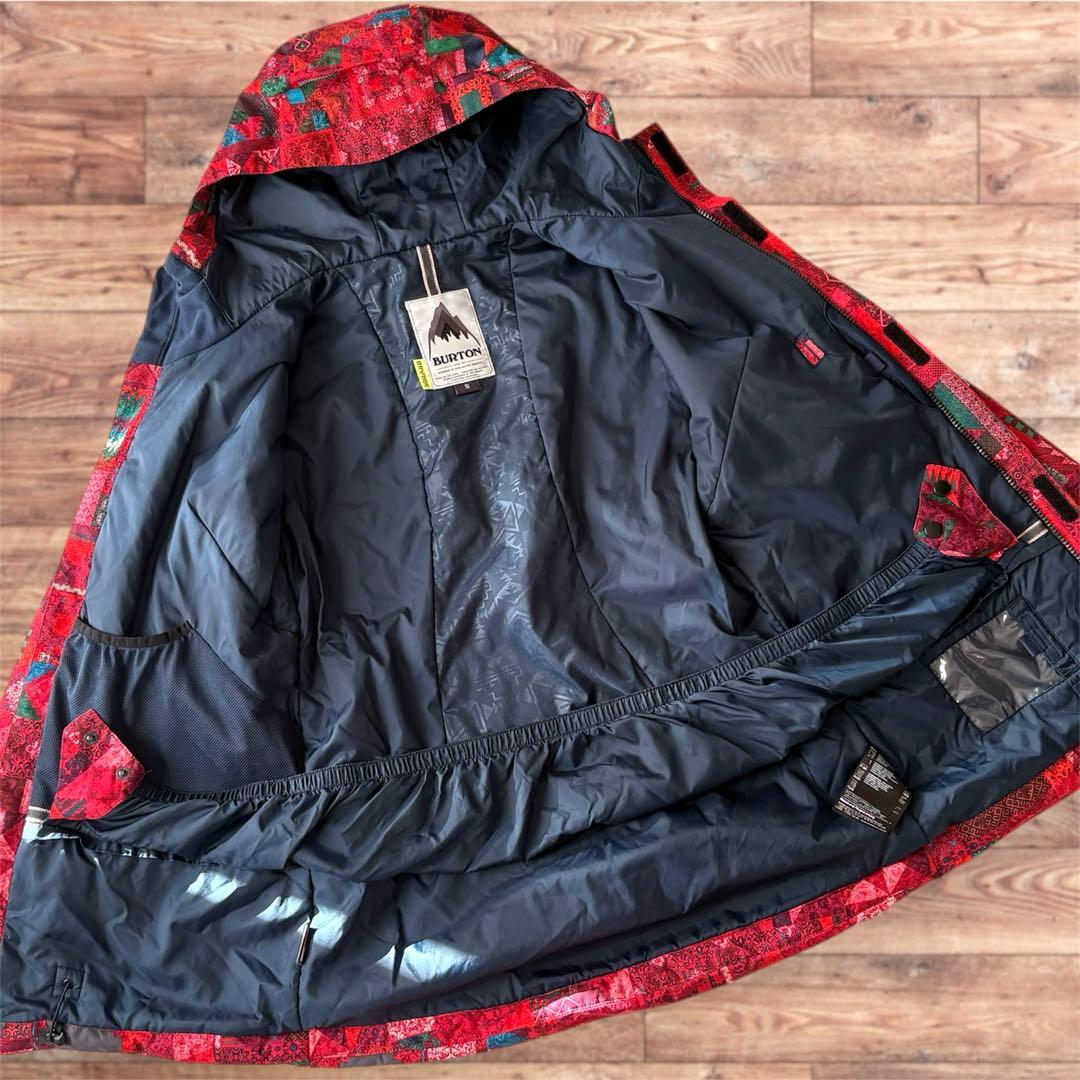 BURTON DRYRIDE スノボジャケットM相当 総柄 レディース 美品