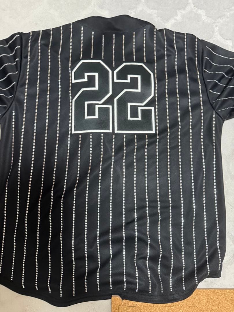 Supreme ベースボールシャツ ラインストーン