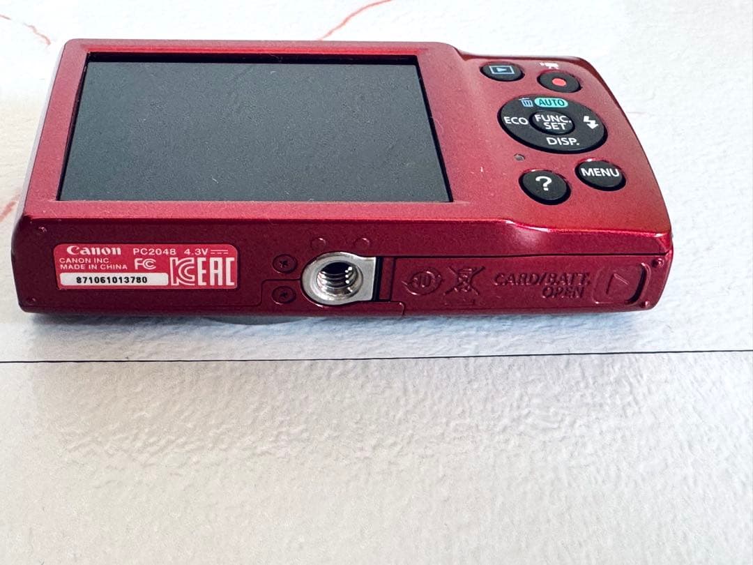 【美品】Canon IXY 120レッド 薄型軽量 コンパクトデジタルカメラ