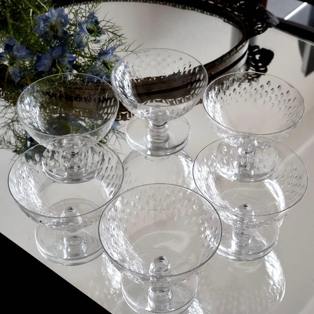 美品★オールドバカラBACCARAT★パリ★シャンパンクープ ワイングラス★6脚