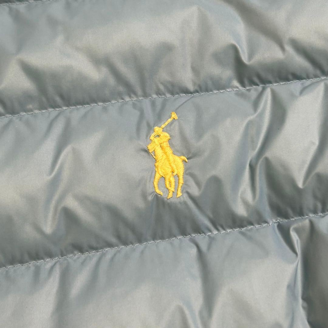 【美品】ポロラルフローレン 中綿ジャケット ブルー系 XL 刺繍ロゴ