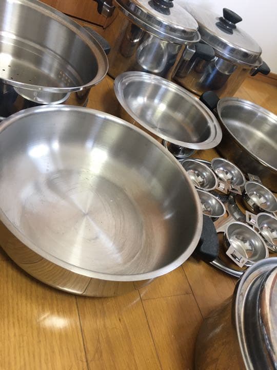 【美品】アムウェイ　クィーン　セット　フライパン　ステンレス【送料無料】