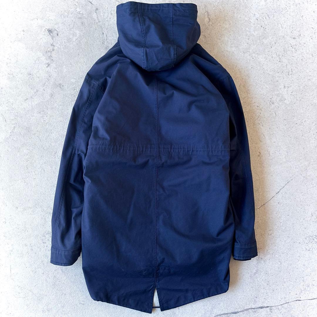 ラコステ 3way 裏ボア モッズコート フィッシュテイルパーカー ネイビーXL
