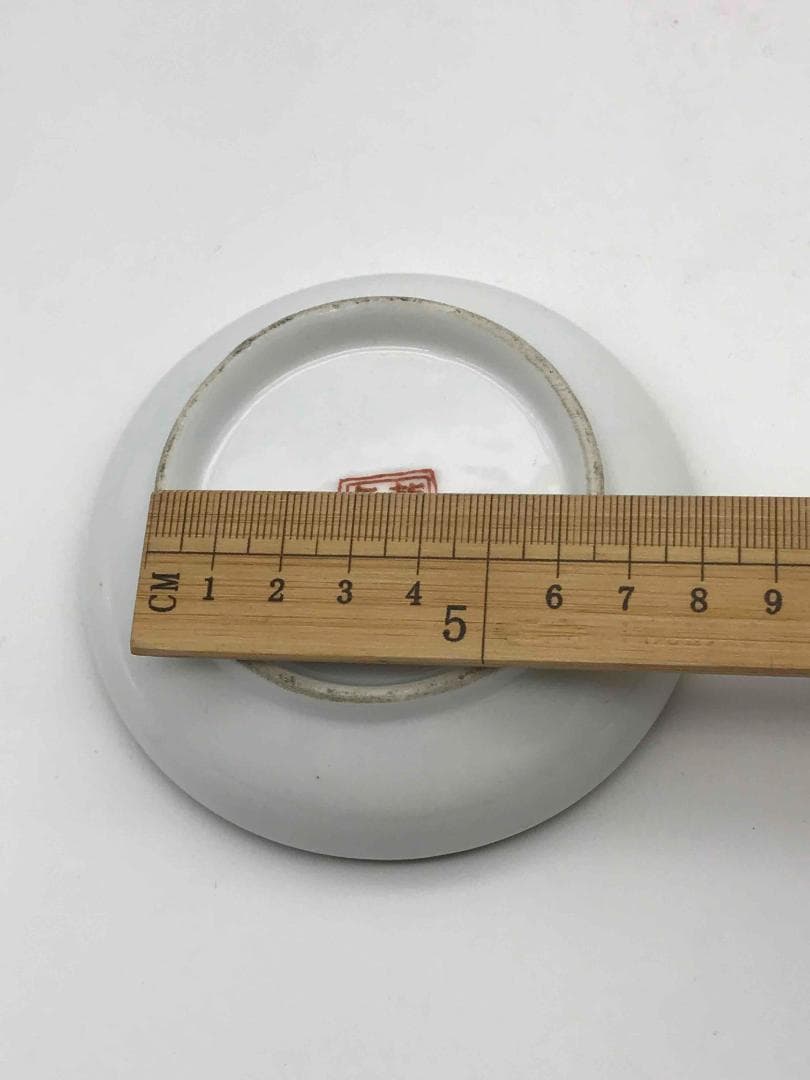 清乾隆時代　粉彩花卉吉祥鳥文香盒 印泥合子　香合　【乾隆年制】(F-45)