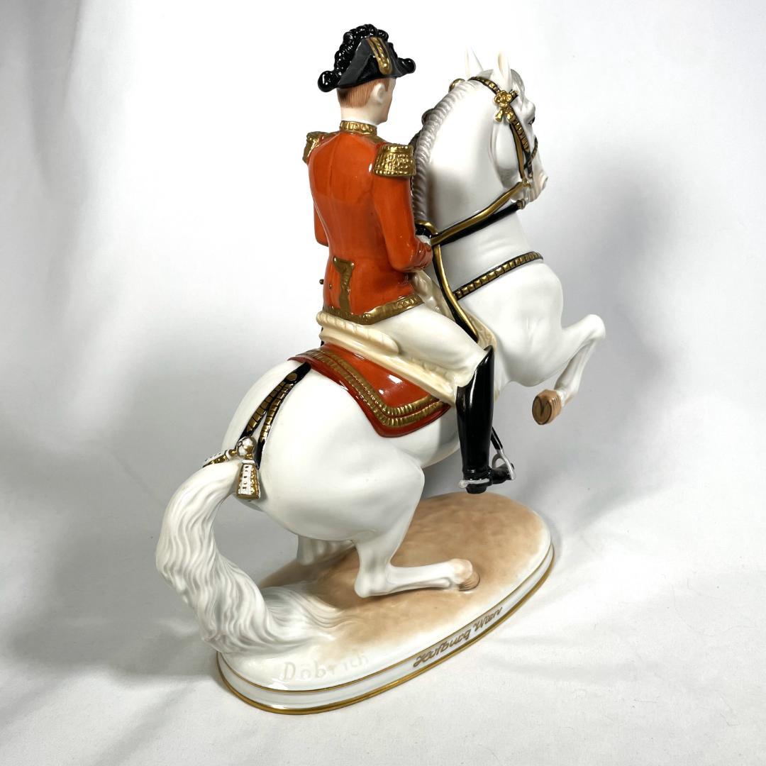 【希少】訳あり アウガルテン スペイン乗馬学校 レバード フィギュリン