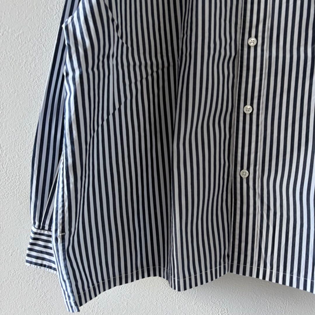 prit プリット 40/1 ブロード ストライプ スタンドカラー ビッグシャツ