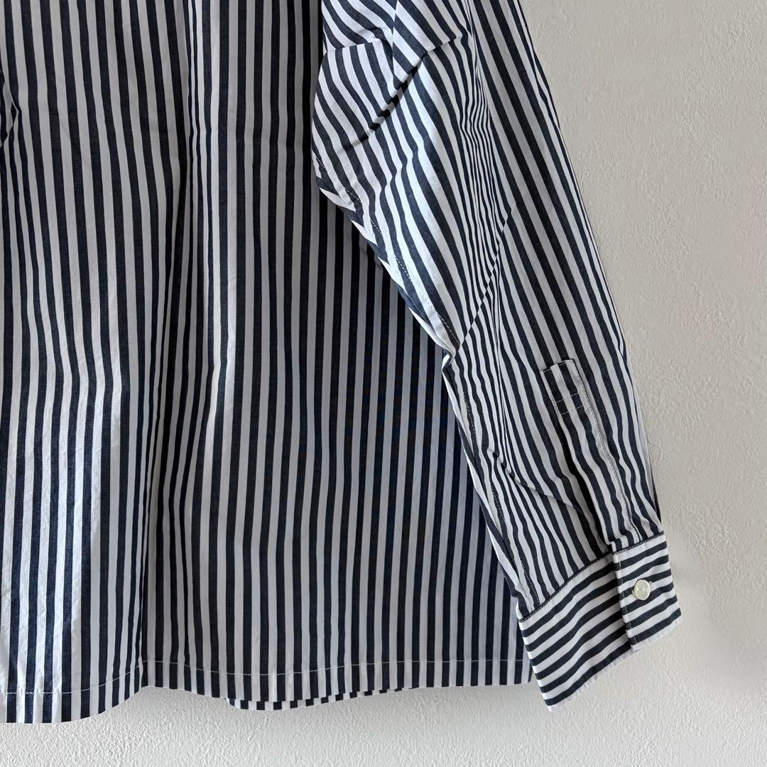 prit プリット 40/1 ブロード ストライプ スタンドカラー ビッグシャツ