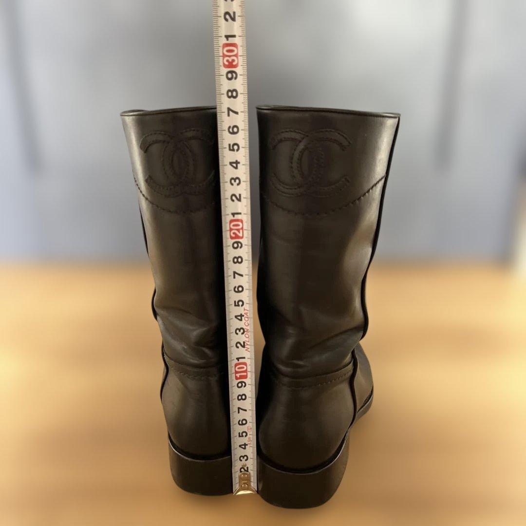 CHANEL ブラック ハイブーツ