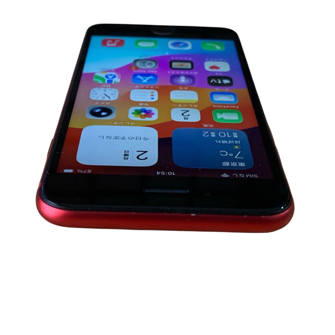 iPhone SE 2 レッド 128GB SIMフリー 大容量バッテリ100%