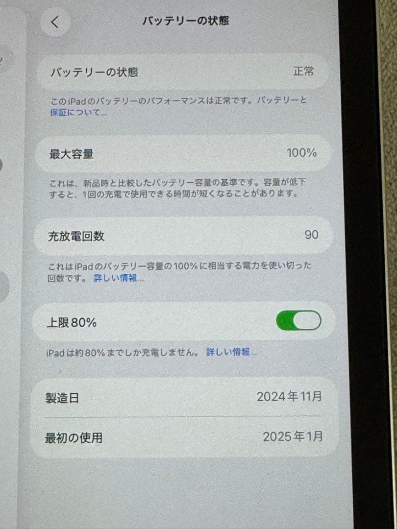 iPad mini 第7世代 スターライト256GB Apple care入り