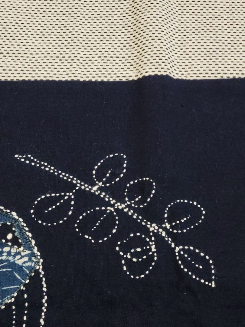 袱紗　刺し子　53.0×86.0　たけのこ　高級古布　テーブルランナー