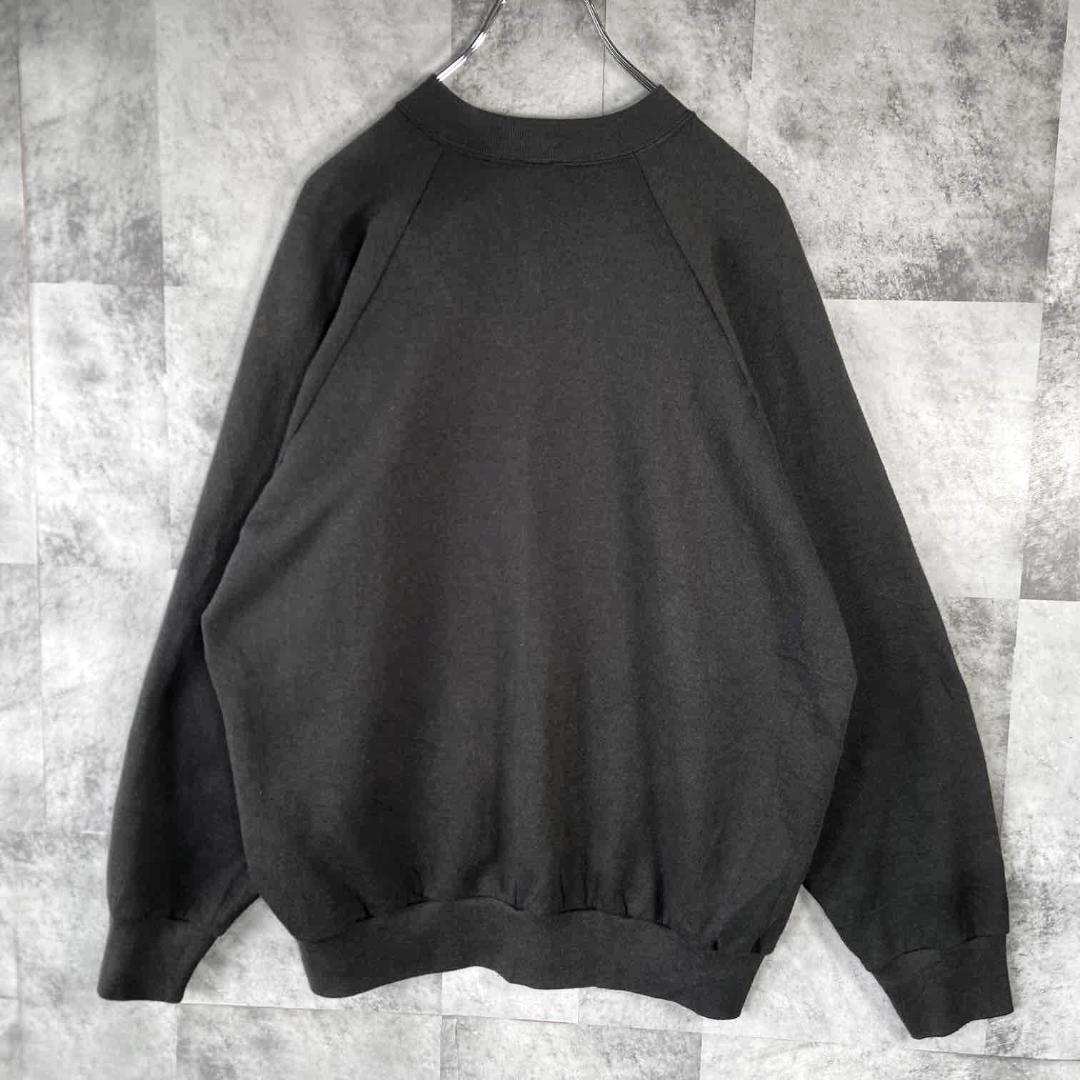 NIKE ファイヤーパターン 刺繍ロゴ スウェット USA製 古着 XL 黒