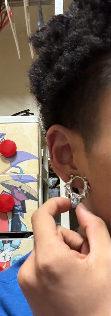 ASTERISK silver925 ストーン　ピアス　両耳