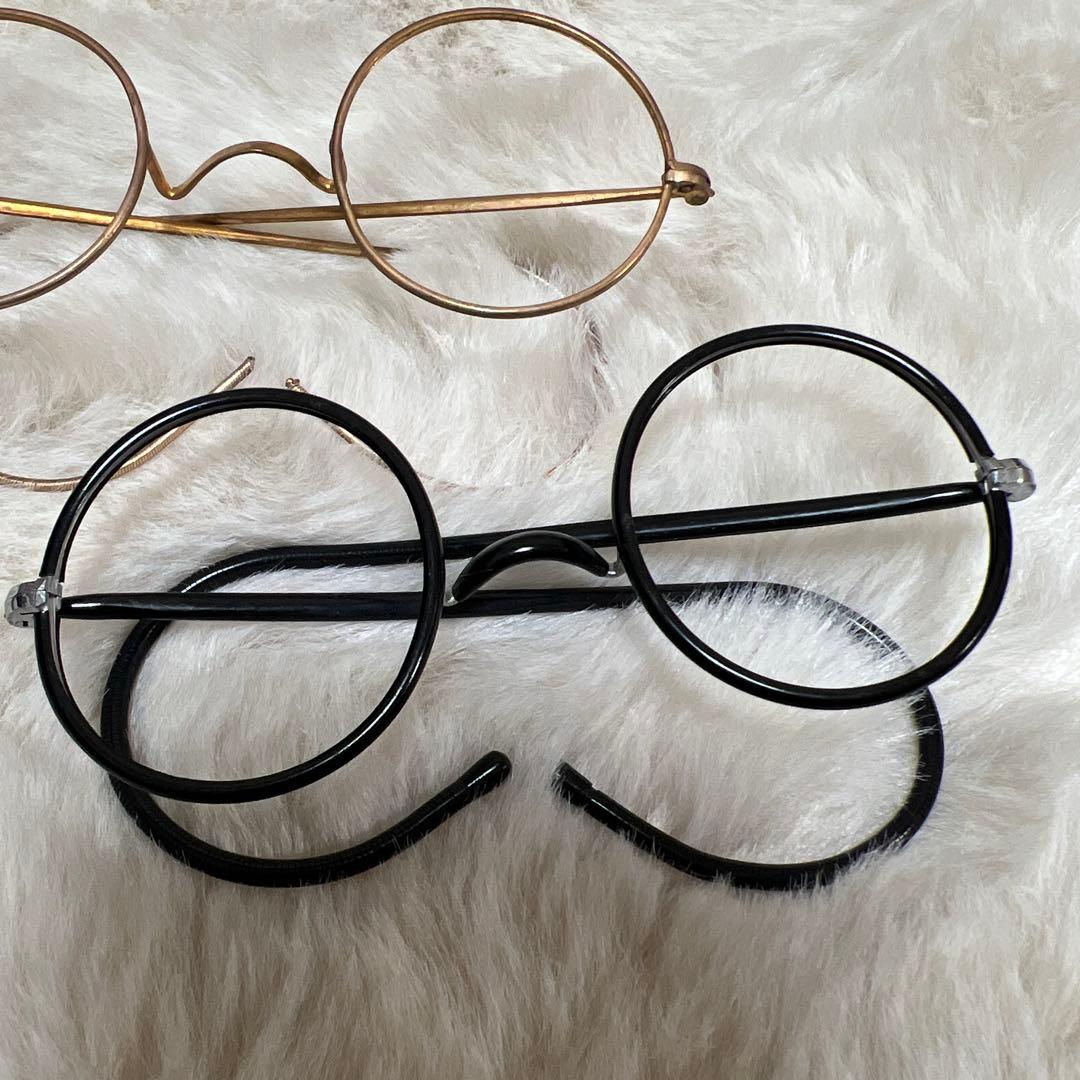 アンティーク メガネ 一山 セル巻き 当時物 2本セット