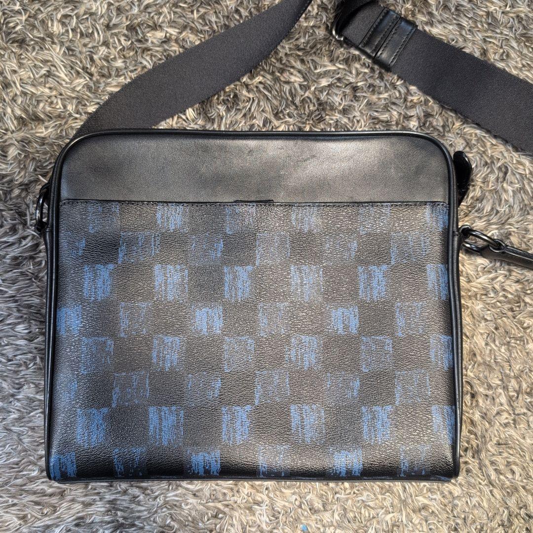 COACH ショルダーバッグ ブラック ブルー チェック