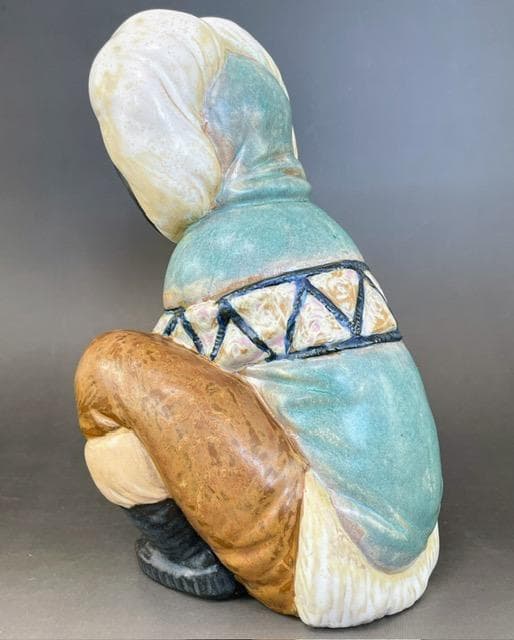 【大型】LLRADRO リヤドロ 子熊とエスキモーの少女 リアドロ グレス 置物