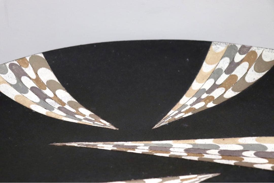 GMHO147B○市野哲次 作家物 器 大皿 丸皿 皿 食器 陶磁器 陶器 イ