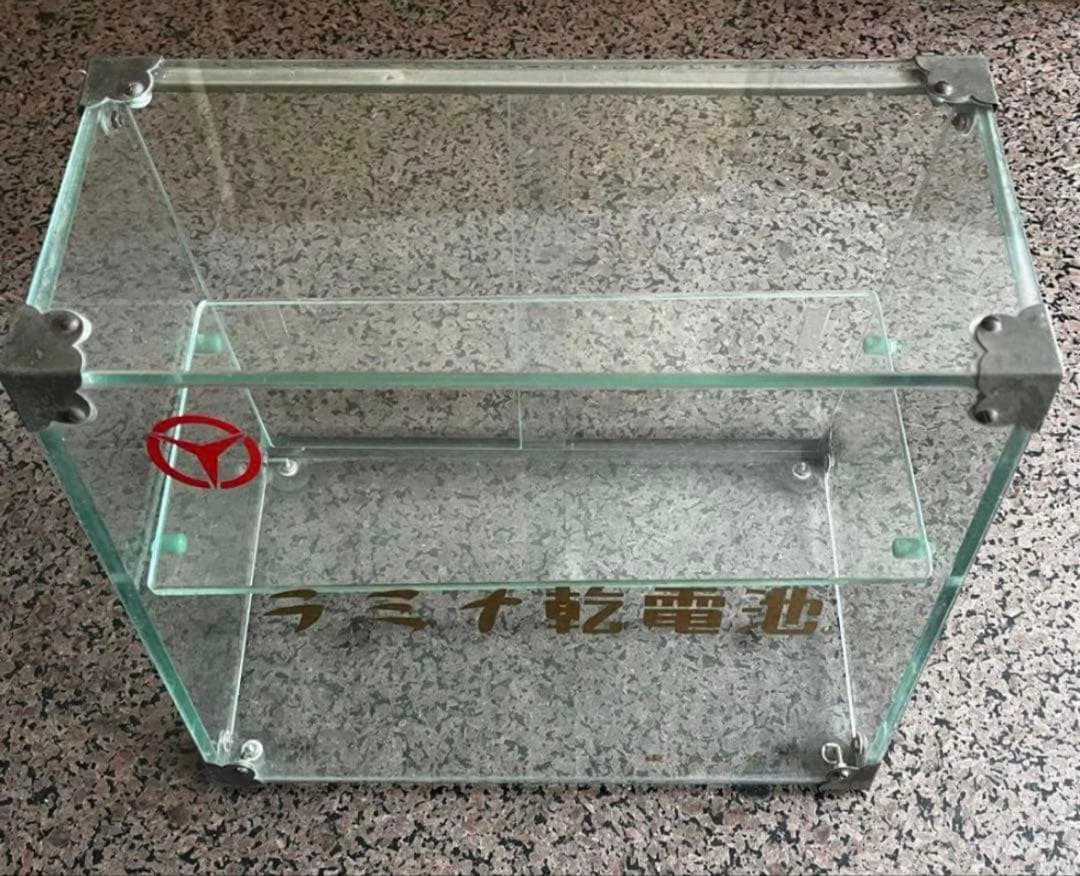 珍品！！昭和30年代頃のラミナ乾電池のアンティークガラスケース、旧 :東洋乾電池