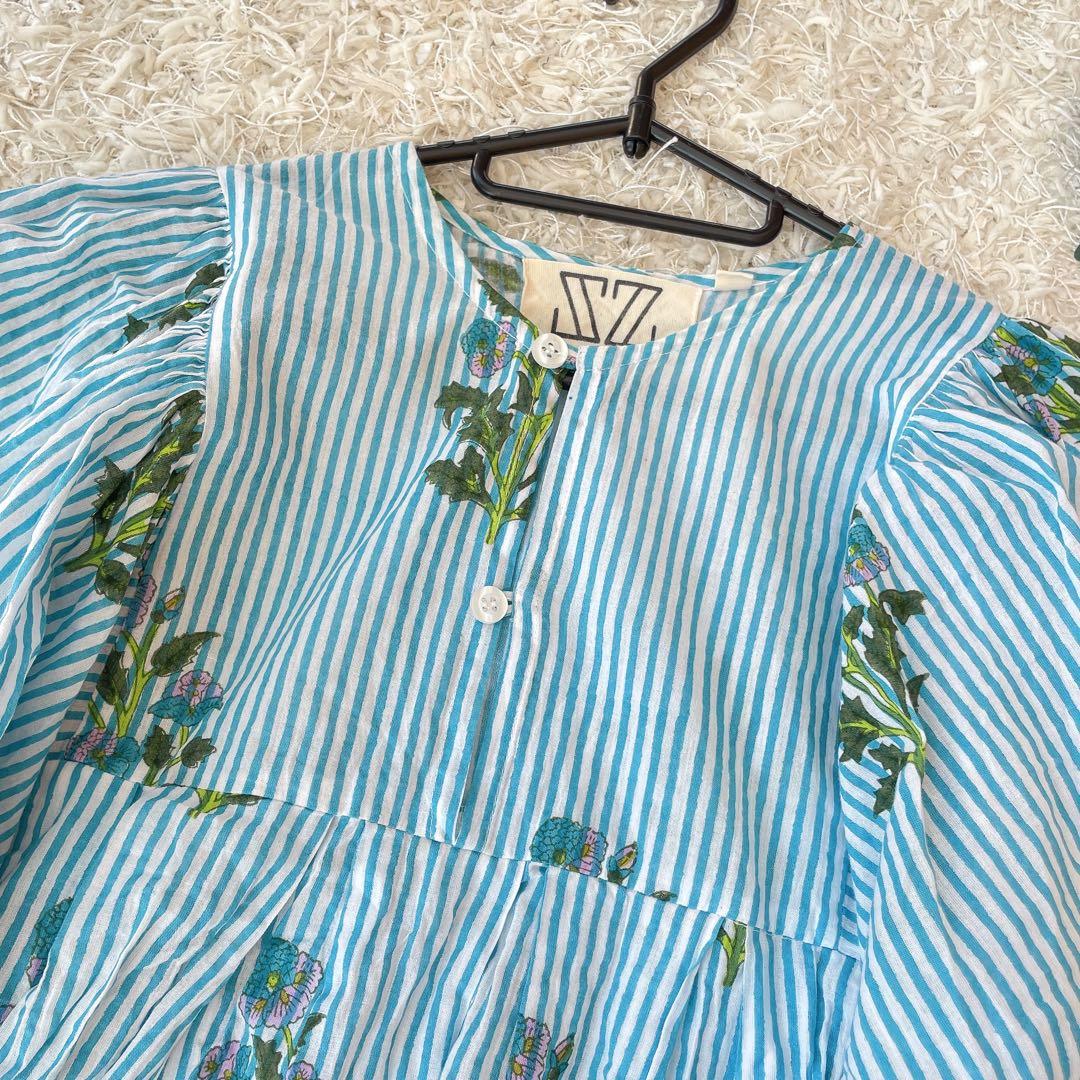 SZ Blockprints 23SS EVA TOP ブラウス　ヌキテパ