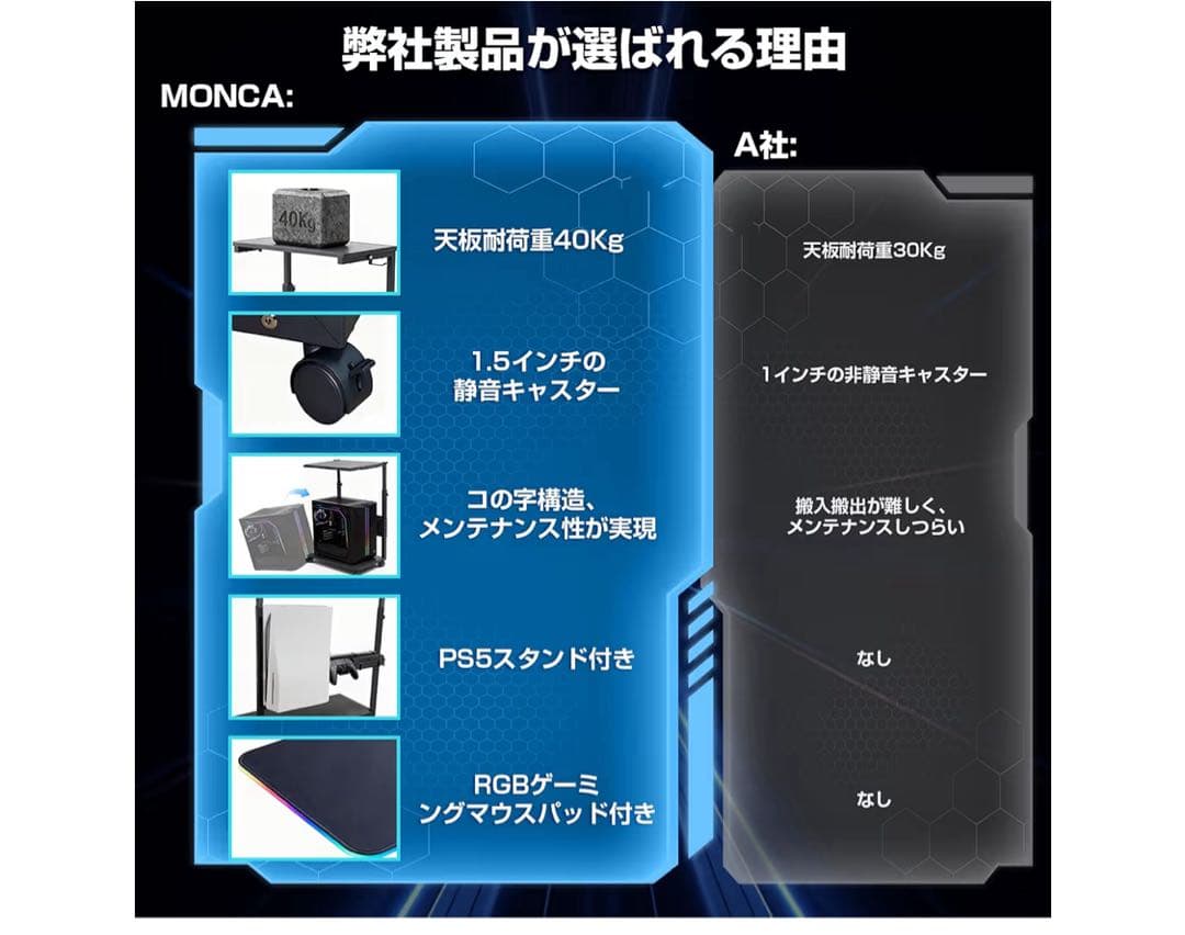 パソコンワゴン PCラック 昇降式 スタンド付き サイドテーブル キャスター付き