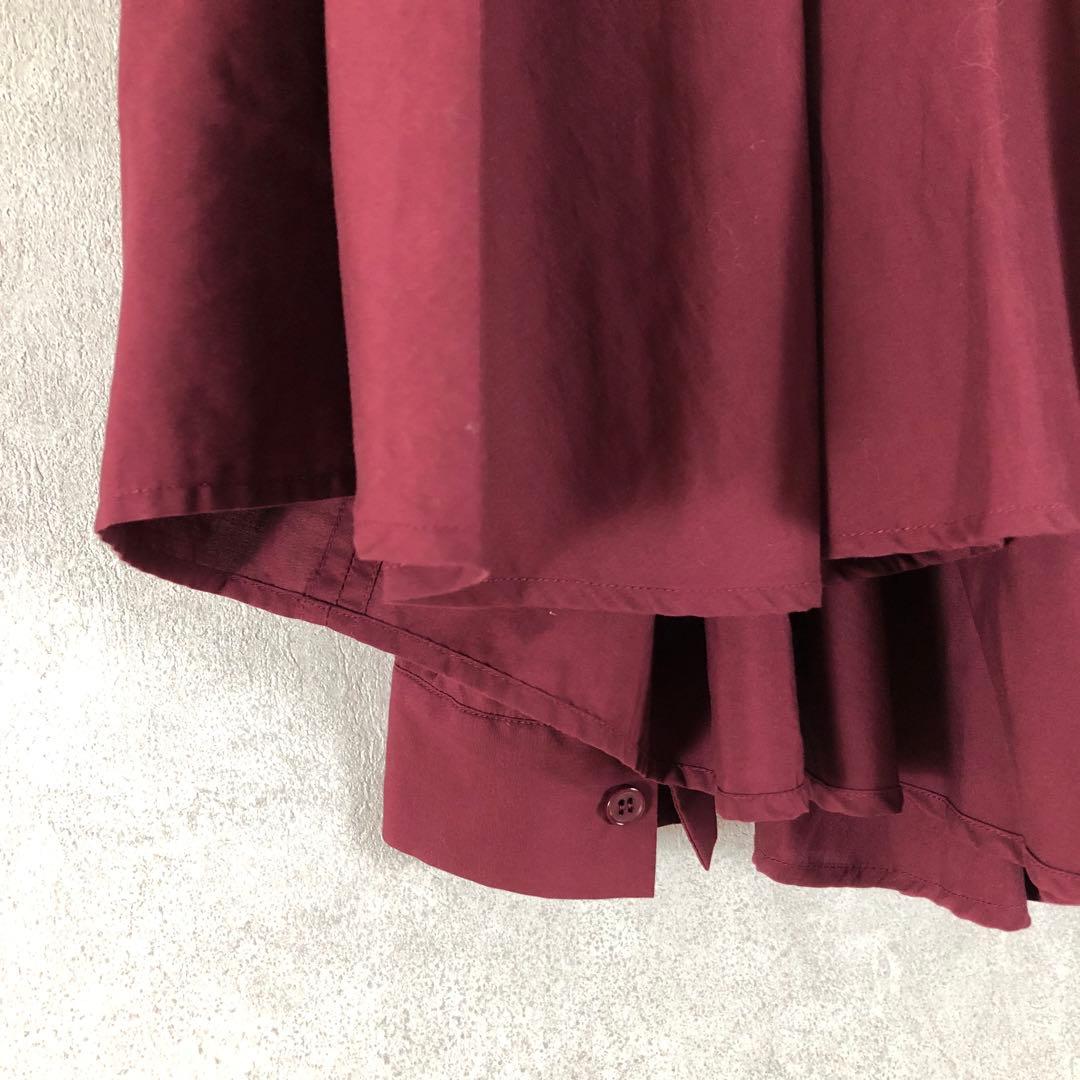 LIMI feu リミフゥ 2018AW ボリュームフレアブラウス ボルドー