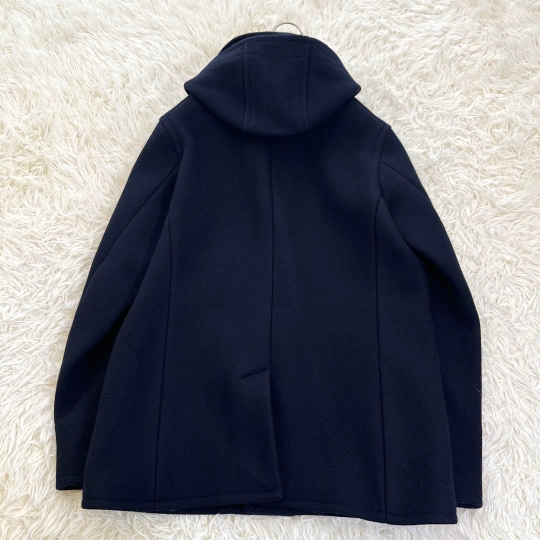 美品✨ オーシバル フード付き ウールメルトンコート ピーコート 2way 紺