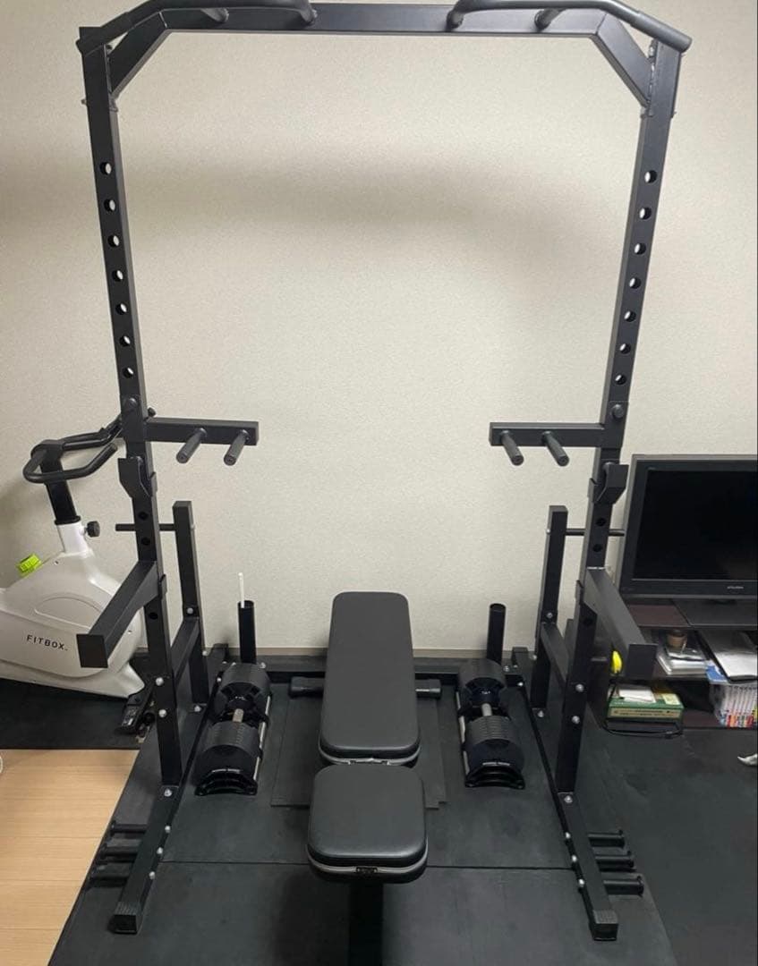 【直接取引のみ】TOP FILMハーフラック　ホームジム　ダンベル付き