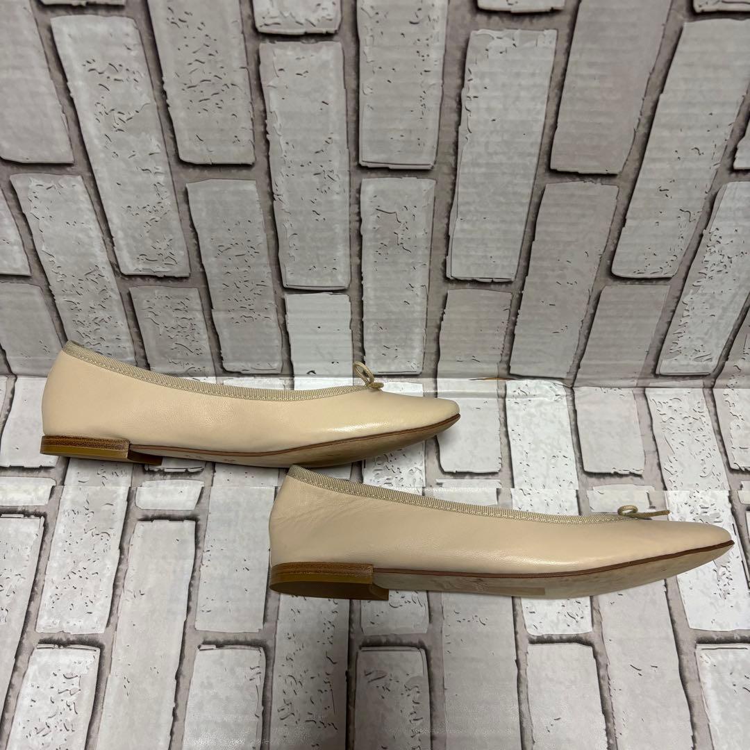 未使用級 repetto サンドリオン レザー ライトベージュ 39.5