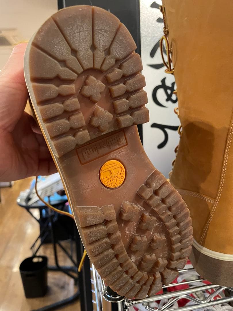 ぴ　キャメル スエード ロングブーツ