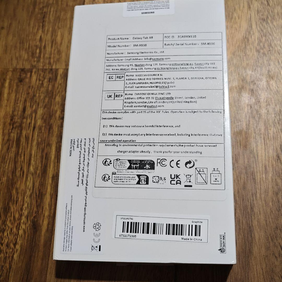 Galaxy Tab A9 SM-X110 グラファイト