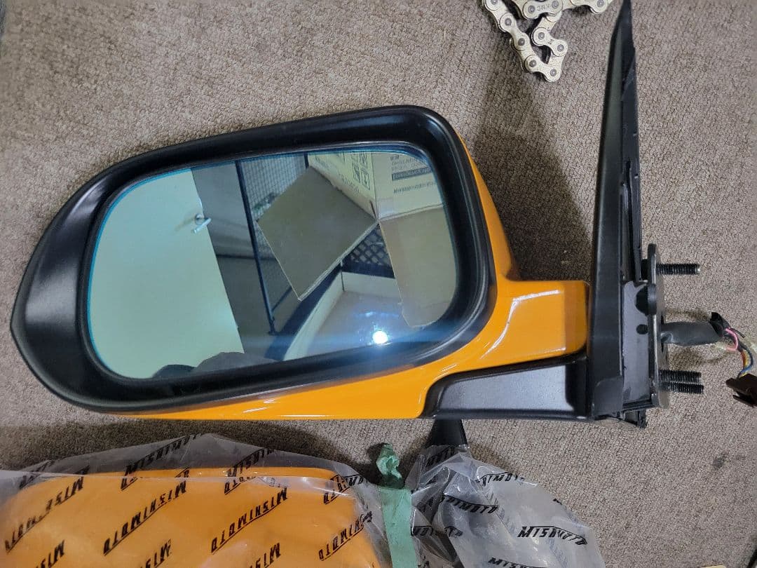 CIBIEフォグライトと黄色サイドミラー新品、ダウンサス中古　人感センサーライト